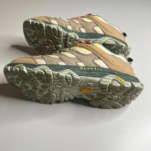 Merrell Moab 2 x Parks Project Men’s Hiking Shoes Vibram Tan Green Orange US 11 - Picture 4 of 9